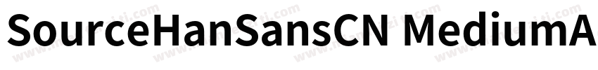 SourceHanSansCN MediumA字体转换